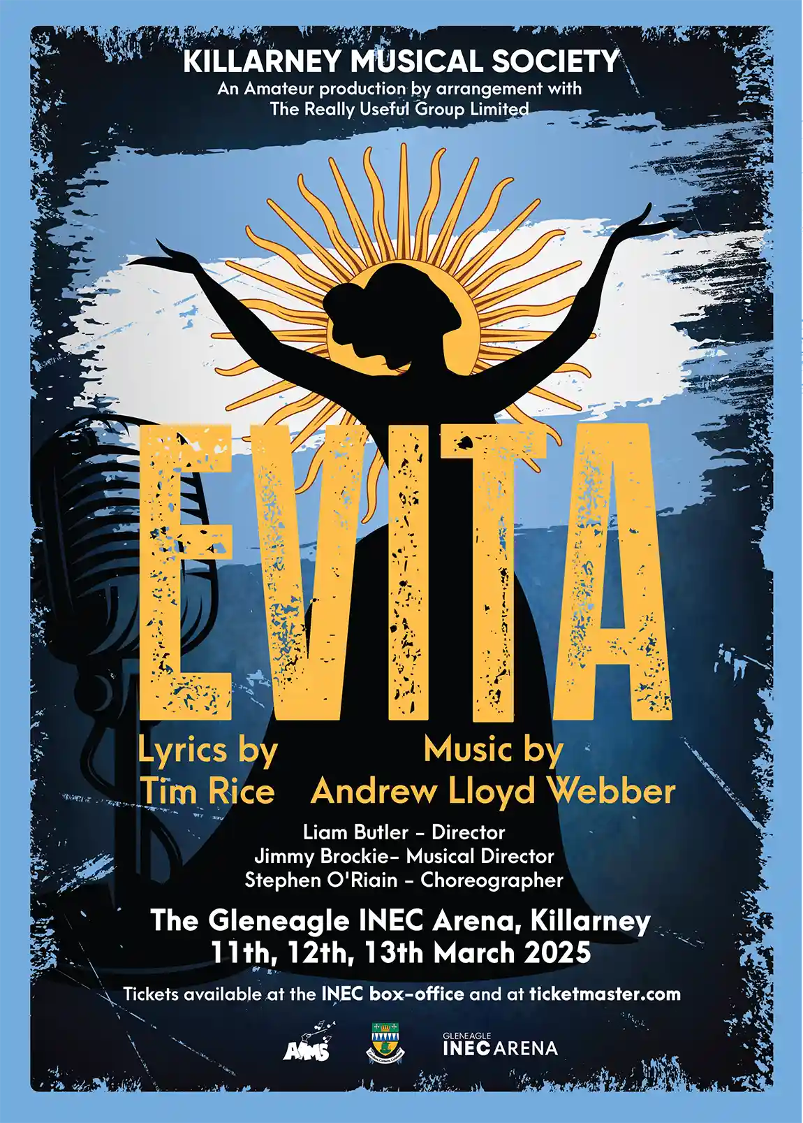 Evita Poster 2025 by Killarney Musical Society
